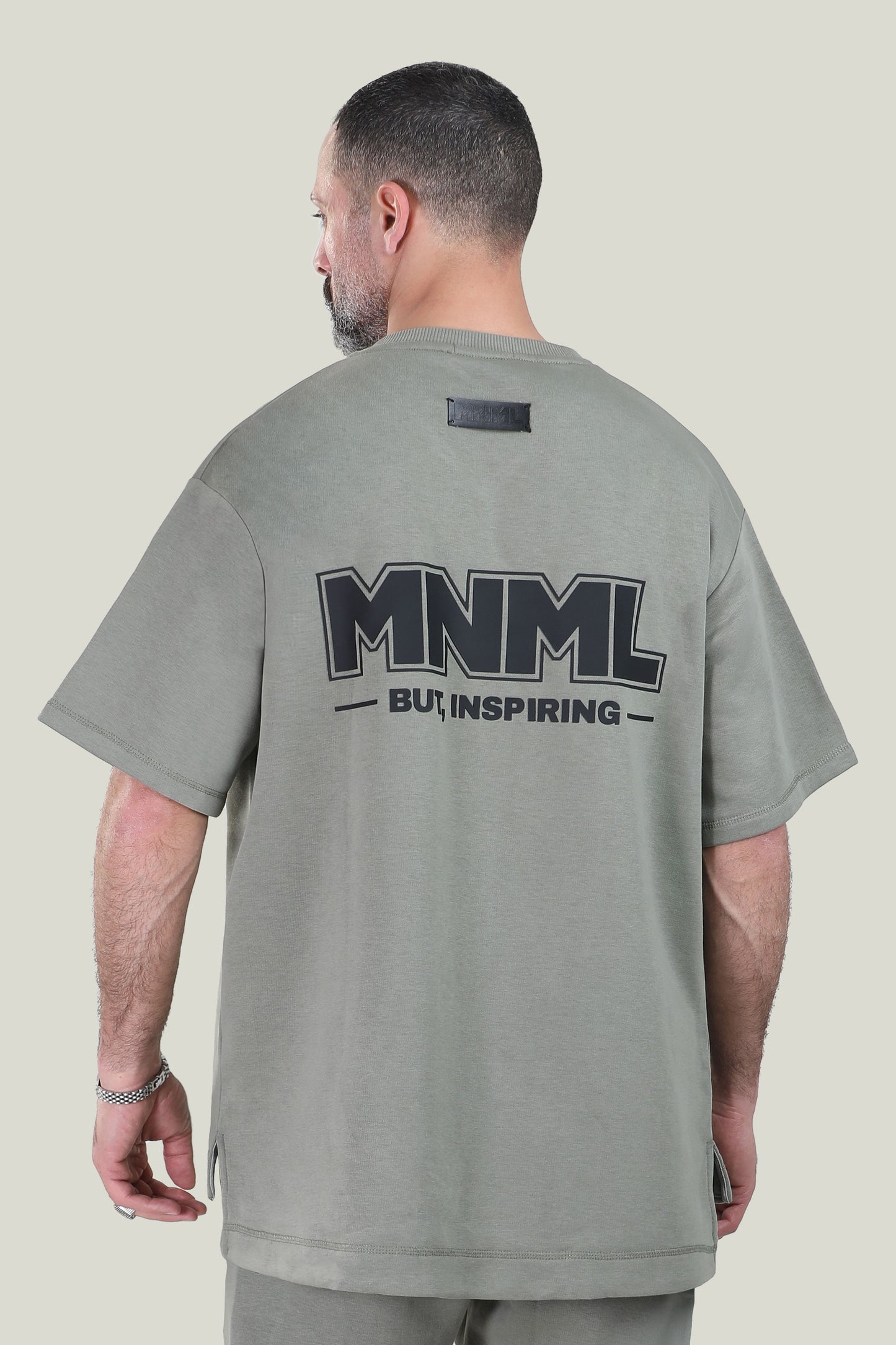 Comfort Fit - MNML Olive Green T-shirt - French Terry