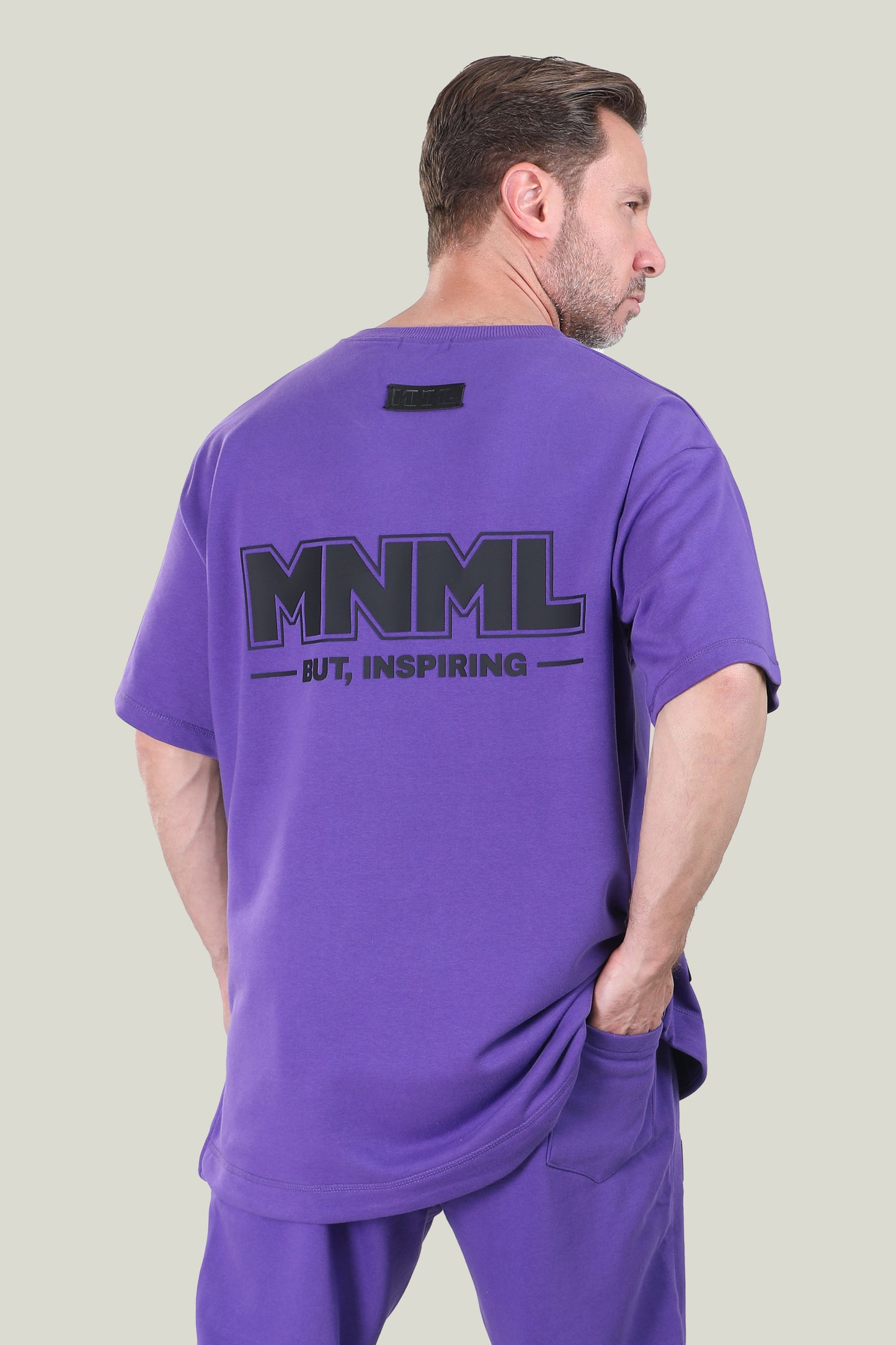 Comfort Fit - MNML Purple T-shirt - French Terry