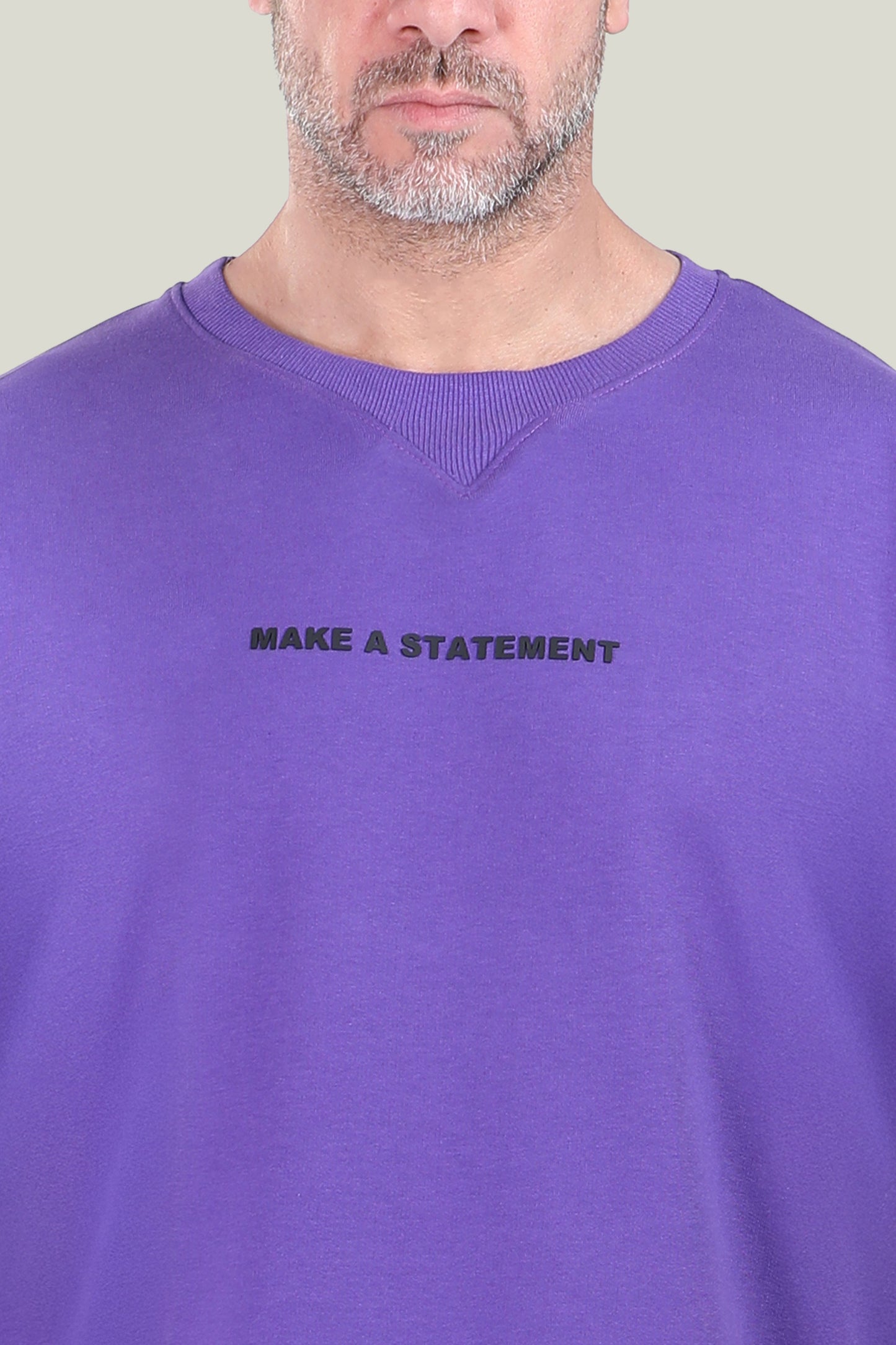 Comfort Fit - MNML Purple T-shirt - French Terry