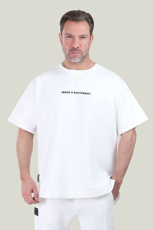 Comfort Fit - MNML White T-shirt - French Terry