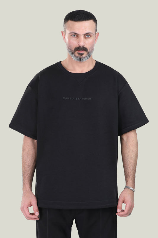 Comfort Fit - MNML Black T-shirt - French Terry