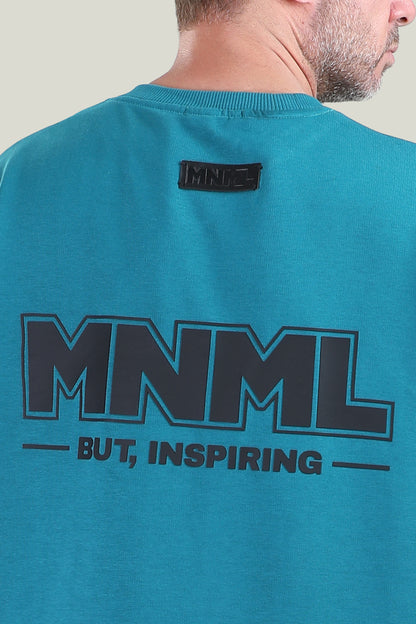Comfort Fit - MNML Blue Chill T-shirt - French Terry