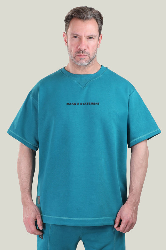 Comfort Fit - MNML Blue Chill T-shirt - French Terry